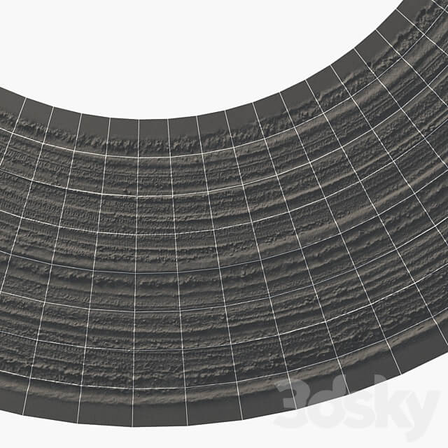 Sandy single lane road 03 16 meters 3D Models