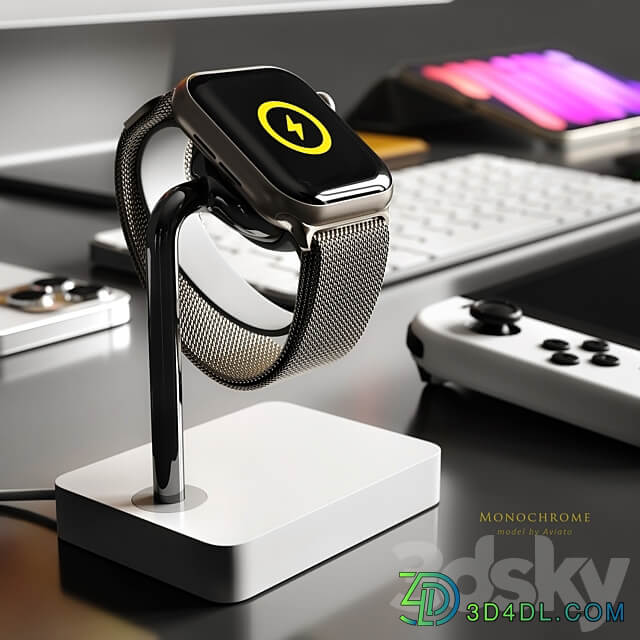monochrome PC other electronics 3D Models