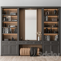 Hallway 34 Classic Black and Wood Entrance 3D Models 