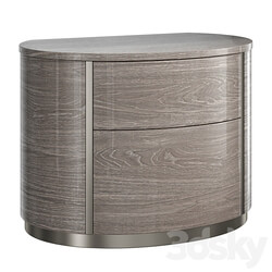 Bedside table Camelgroup Round silver Sideboard Chest of drawer 3D Models 