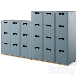 Storage unit SNOW B by Asplund Sideboard Chest of drawer 3D Models 