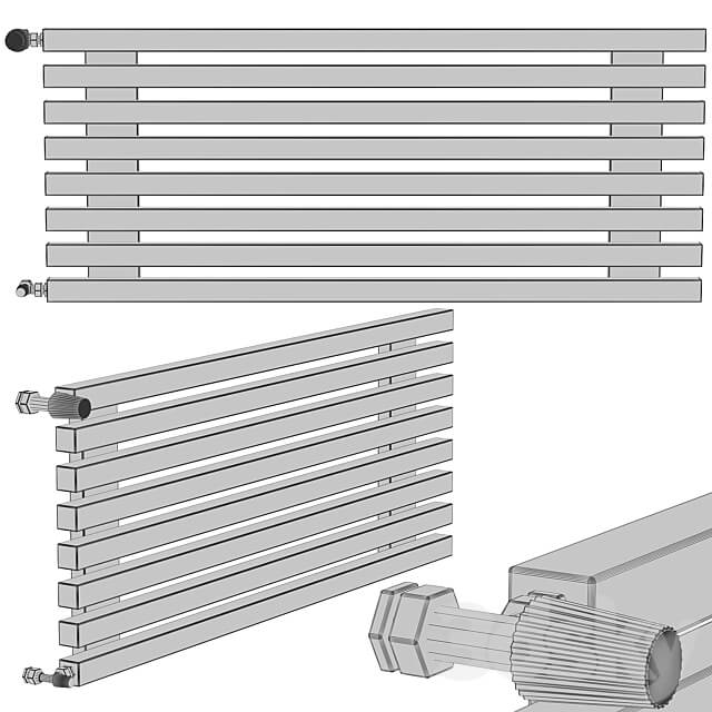 Towel warmer WH Steel Q 3D Models