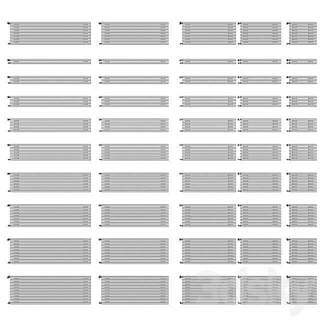 Towel warmer WH Steel Q 3D Models