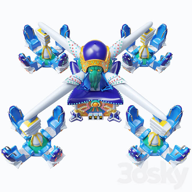 Carousel Environment elements 3D Models