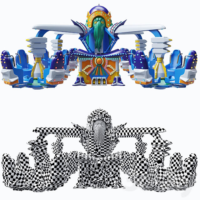 Carousel Environment elements 3D Models