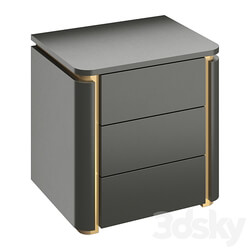 Italian light luxury bedroom bedside table Sideboard Chest of drawer 3D Models 