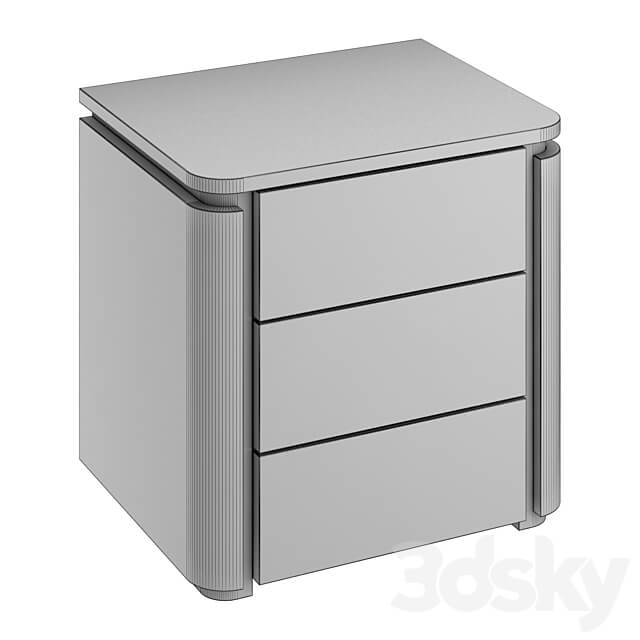Italian light luxury bedroom bedside table Sideboard Chest of drawer 3D Models
