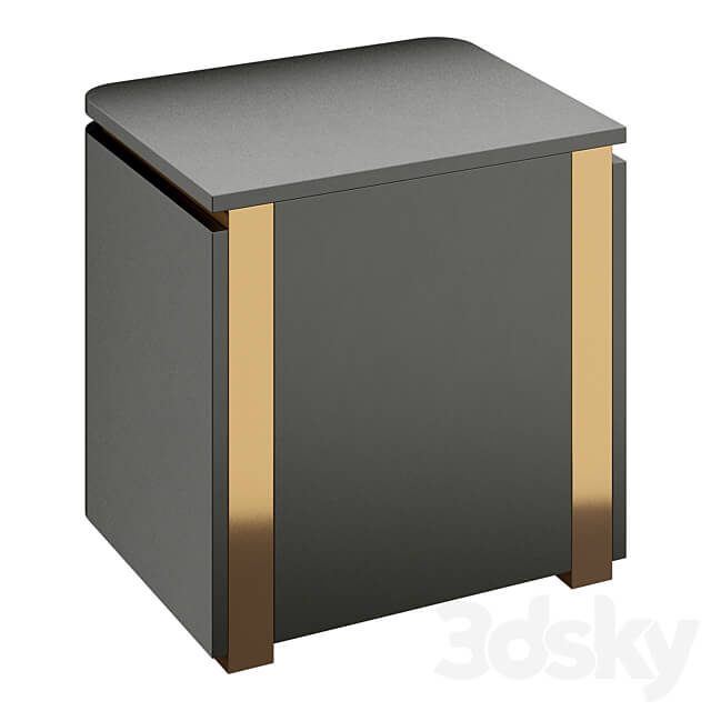 Italian light luxury bedroom bedside table Sideboard Chest of drawer 3D Models