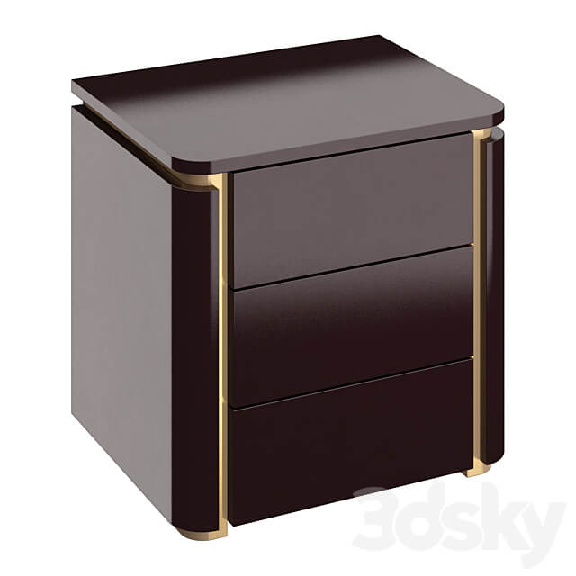 Italian light luxury bedroom bedside table Sideboard Chest of drawer 3D Models