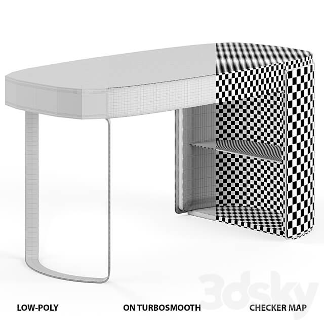 Luxlucia Casa Edge Dressing Table 3D Models