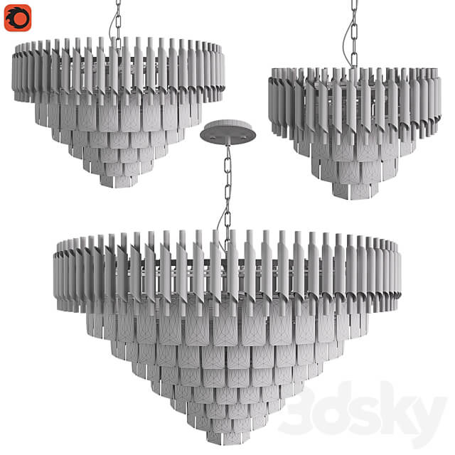 Hanging chandelier Natali Kovaltseva DARIAN Pendant light 3D Models
