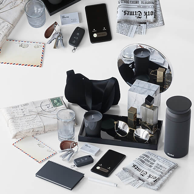 Hallway Accessory Set 3D Models