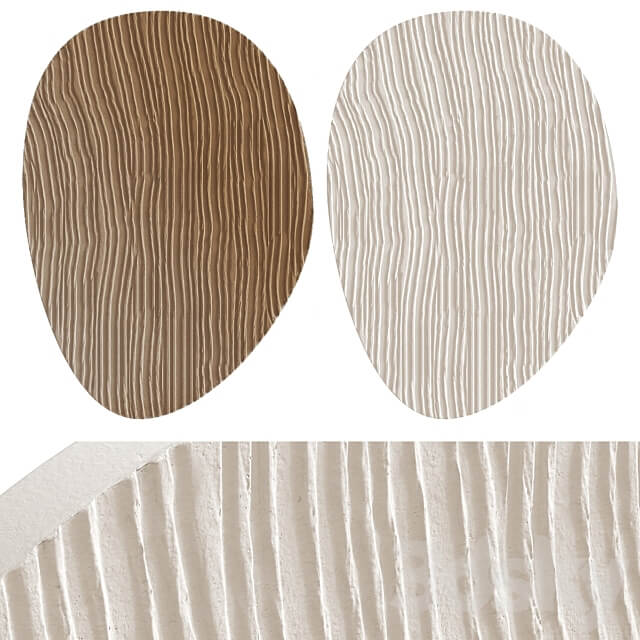 Oval plaster panel 3D Models