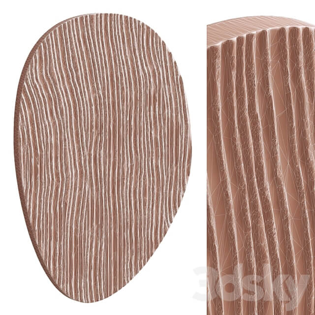 Oval plaster panel 3D Models