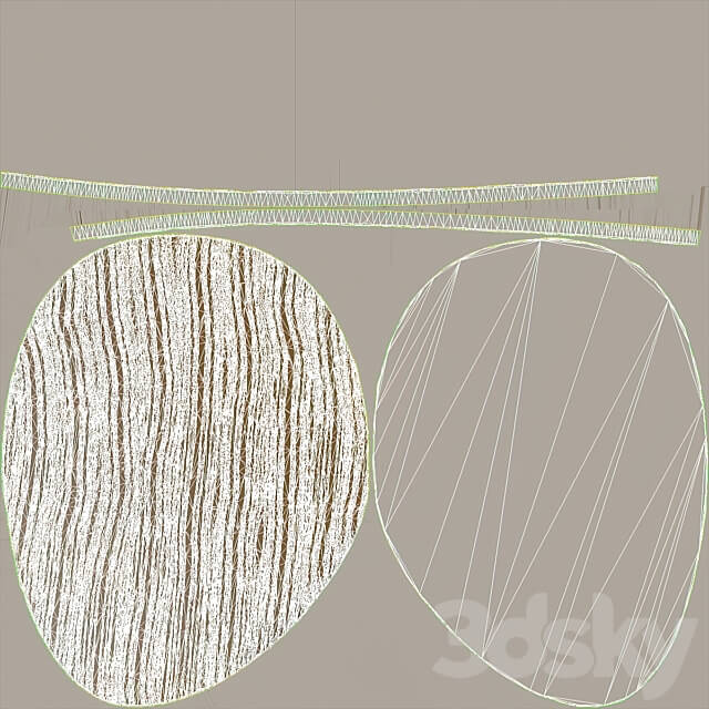 Oval plaster panel 3D Models