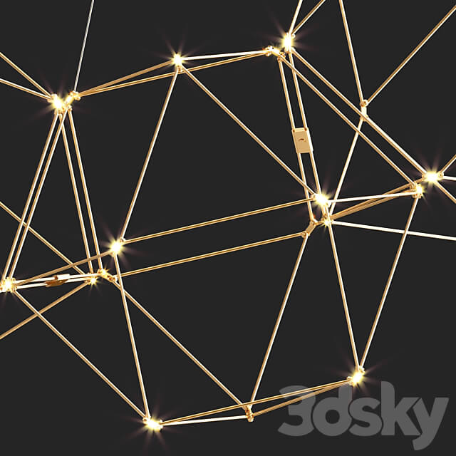 Nebula LED Chandelier Pendant light 3D Models