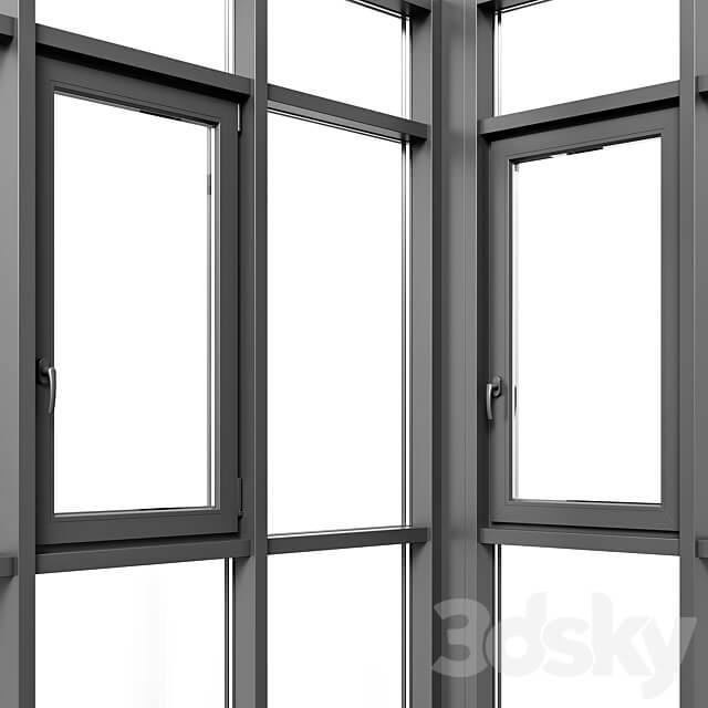 Balcony panoramic glazing 3D Models