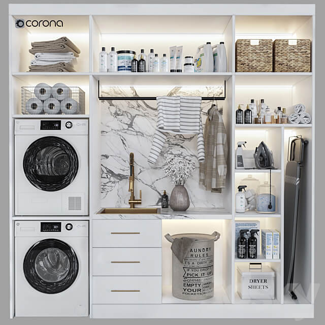 laundry room 02 Bathroom accessories 3D Models