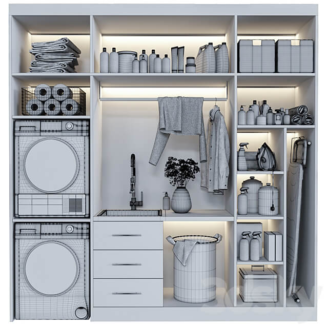 laundry room 02 Bathroom accessories 3D Models