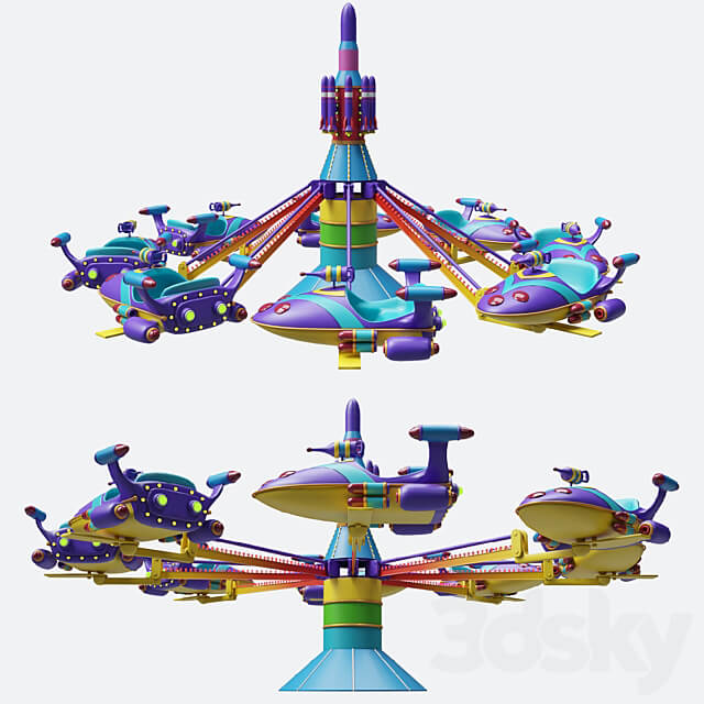 Carousel Environment elements 3D Models