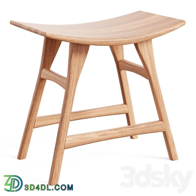 Oak Osso Stool 3D Models