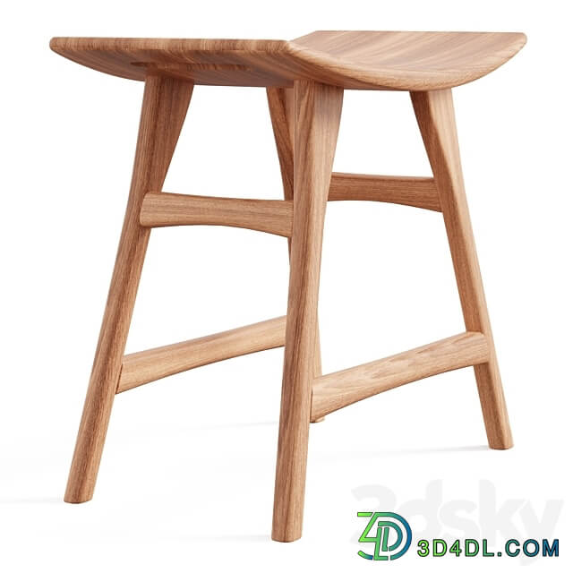 Oak Osso Stool 3D Models