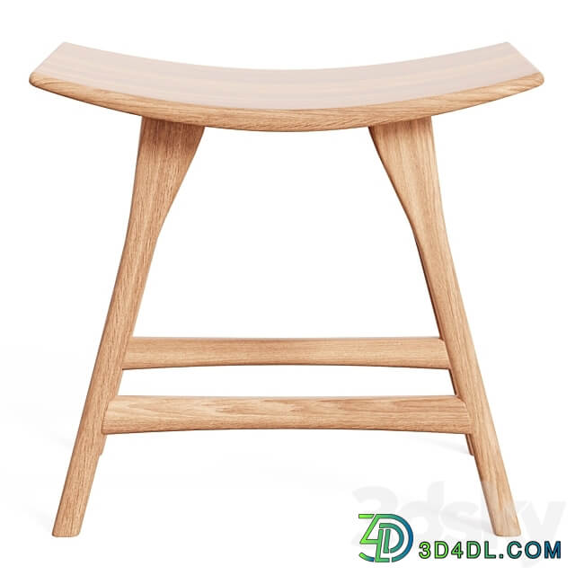 Oak Osso Stool 3D Models