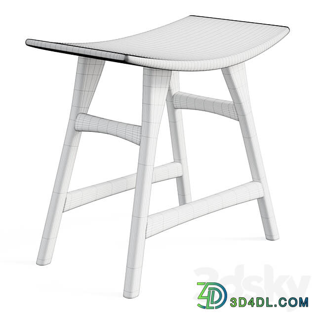 Oak Osso Stool 3D Models