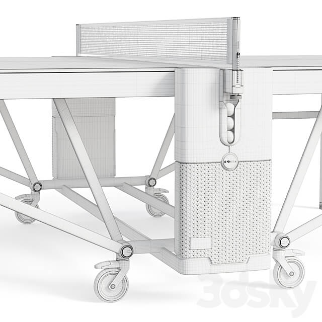 Indoor Sponeta SDL black tennis table 3D Models