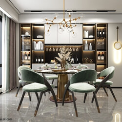  3D Interior Dining room Model by Huy Hieu Lee 