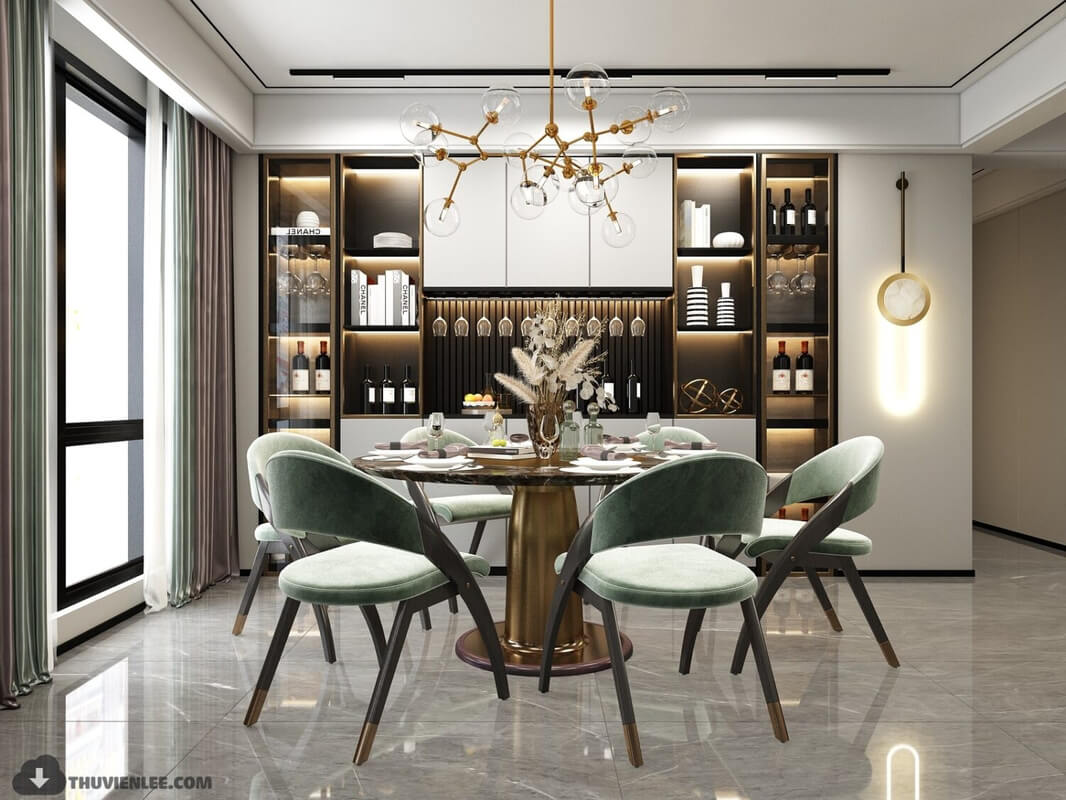  3D Interior Dining room Model by Huy Hieu Lee