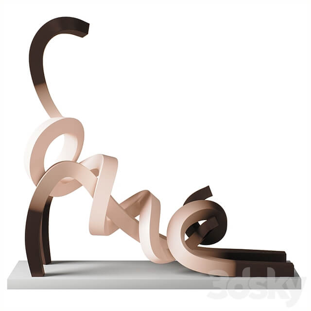 Statue Stretching Siamese Cat
