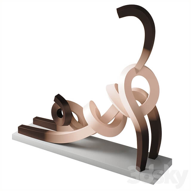 Statue Stretching Siamese Cat