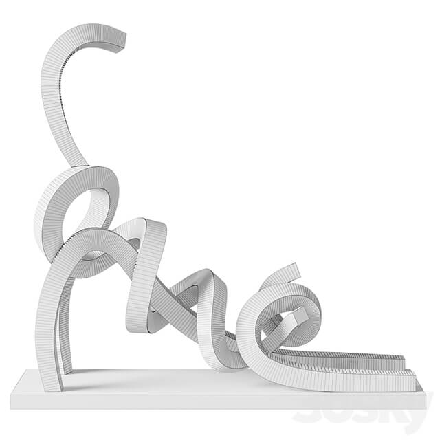 Statue Stretching Siamese Cat