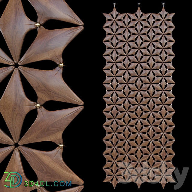 Decorative suspended partition wall Vargov Design 3D Models