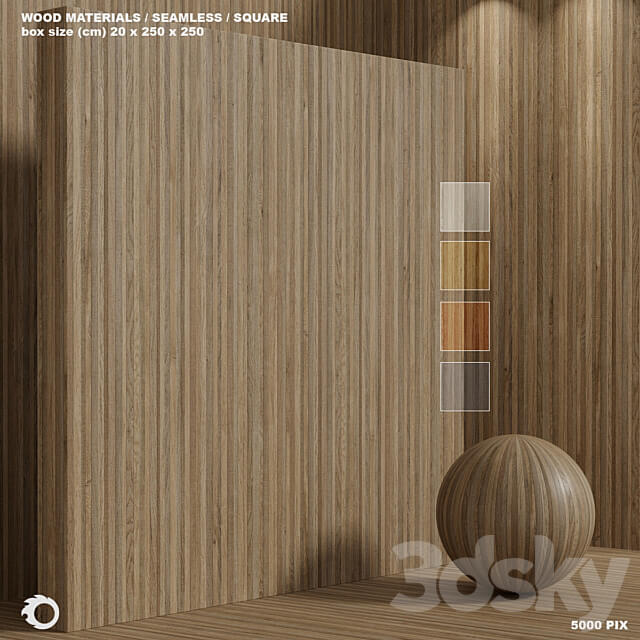 Material wood seamless oak set 130 3D Models