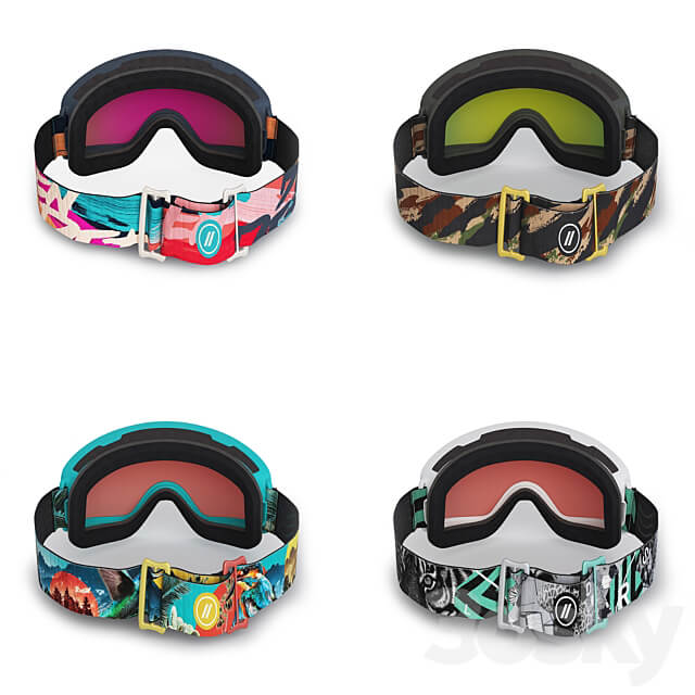 Diva Drama Blenders Ski Goggles 3D Models