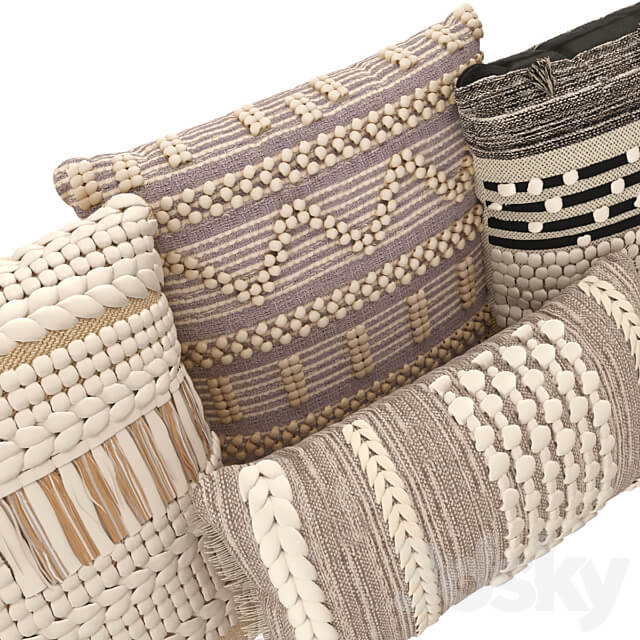 Boho style pillows Other soft seating 3D Models