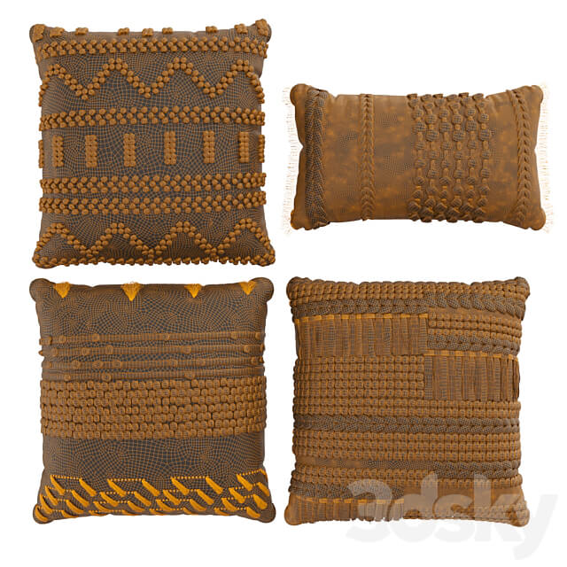 Boho style pillows Other soft seating 3D Models