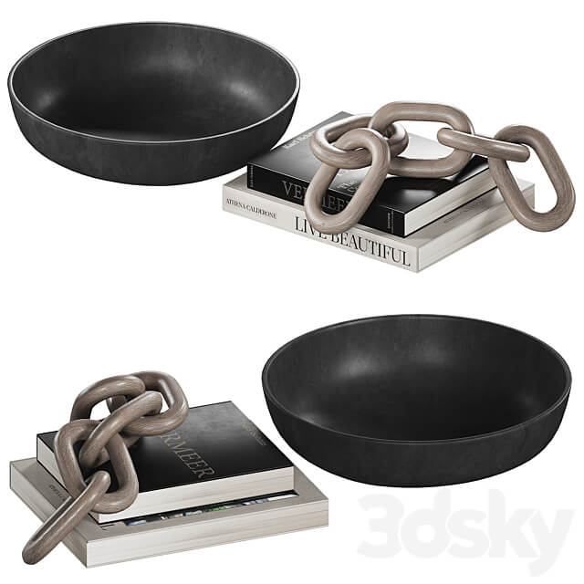 Decorative coffee table set 22 3D Models