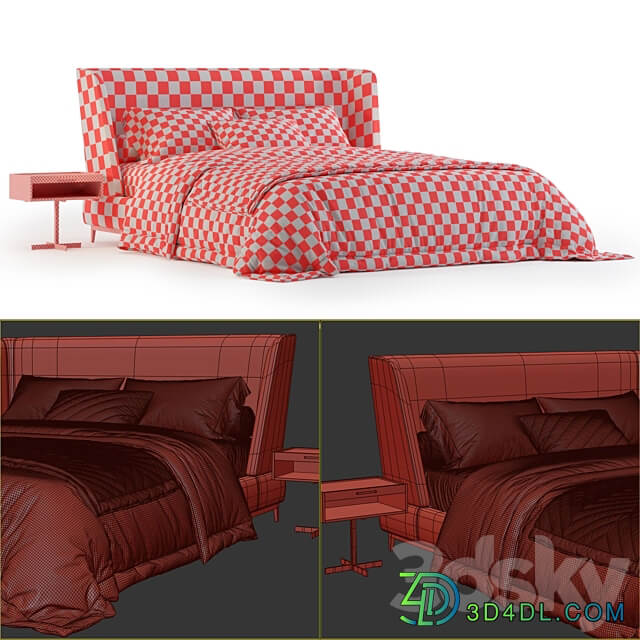 Minotti Reeves Bed No. 3 Bed 3D Models