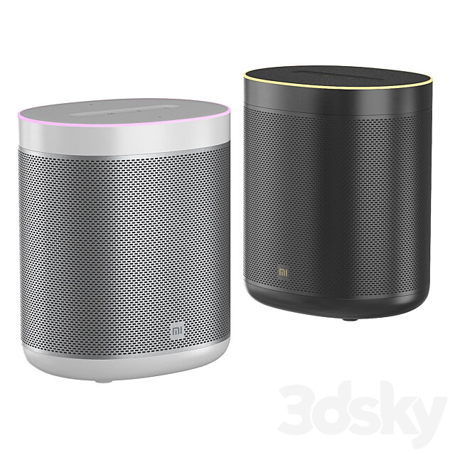 Xiaomi Mi Smart Speaker PBR MR Black and Silver 3D Models