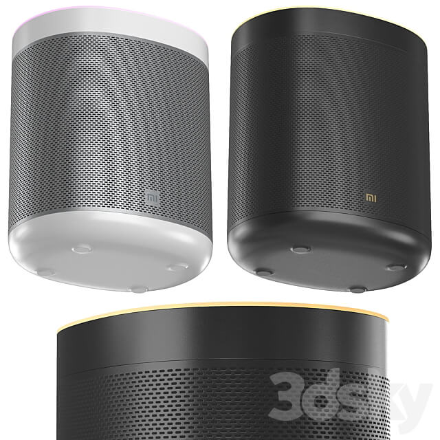 Xiaomi Mi Smart Speaker PBR MR Black and Silver 3D Models