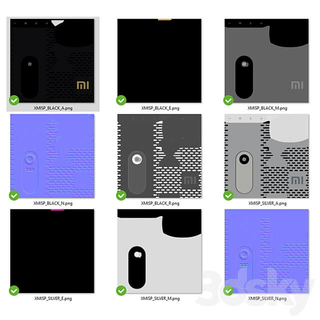 Xiaomi Mi Smart Speaker PBR MR Black and Silver 3D Models