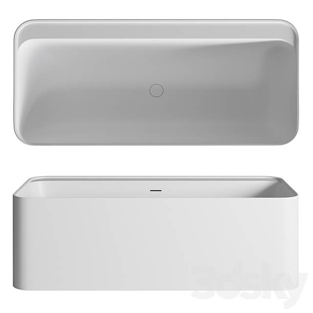 Aquaroc Icon Solid Surface Stone Resin Bath 1600 3D Models