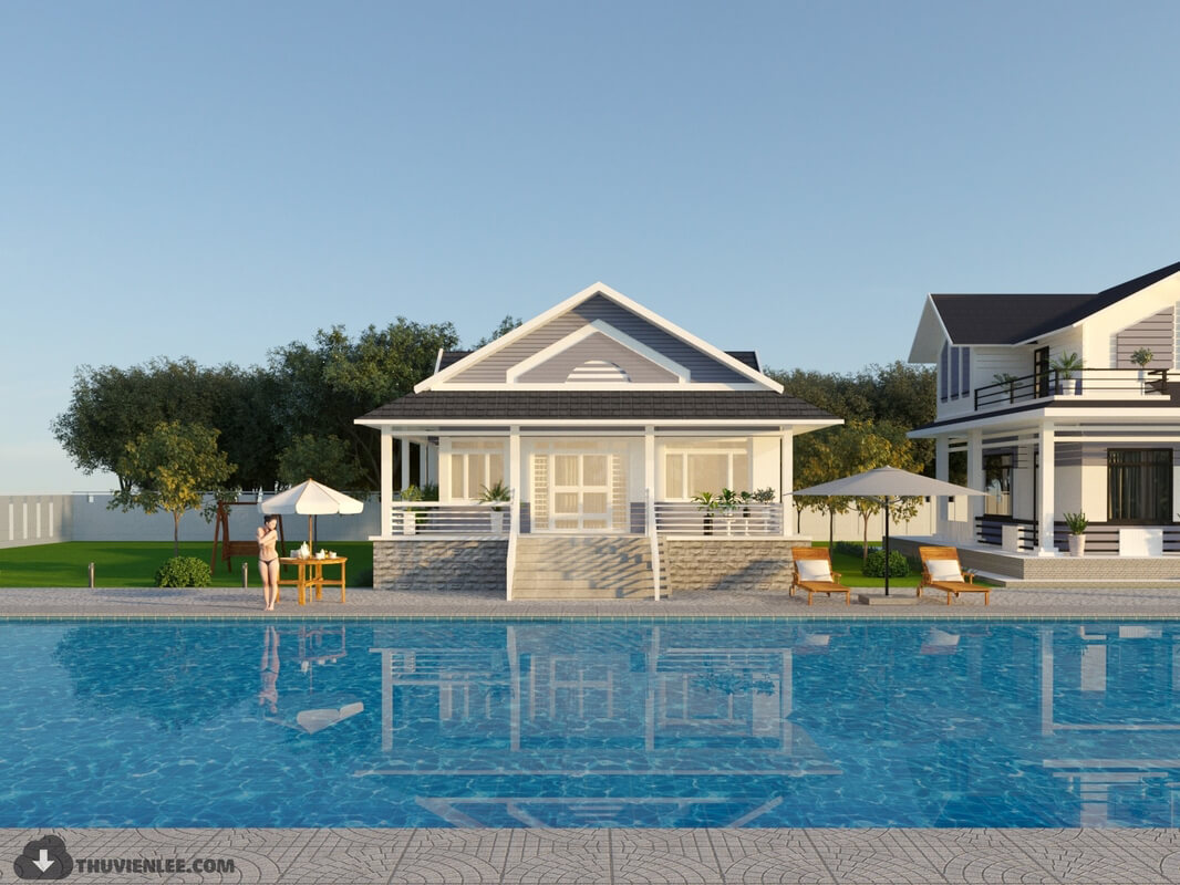 3D Exterior House 2 Scene Model 3dsmax By Huy Hieu Lee