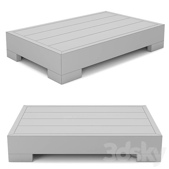 RH Outdoor Ubud coffee table 3D Models