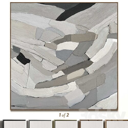 Plaster two square photo frames R 54 3D Models 