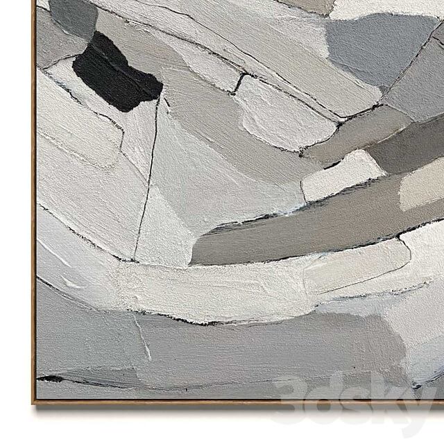Plaster two square photo frames R 54 3D Models