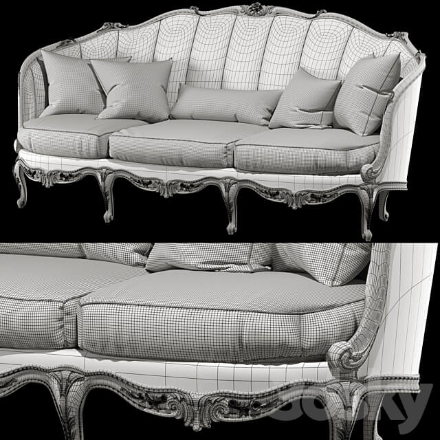 di mano in mano Barocchetto sofa 3D Models